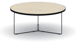 Kulatý konferenční stůl TENDER, výška 275 mm, průměr 900 mm, dub přírodní