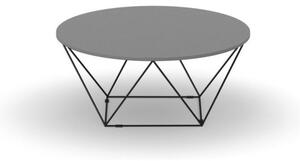 Kulatý konferenční stůl WIRE, průměr 1050 mm, grafitová
