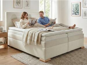Boxspring postel LUMINA s úložným prostorem, matrací a topperem plocha spaní 180x200