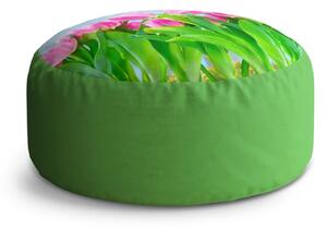 Sablio Taburet Circle Růžové tulipány: 38x48 cm
