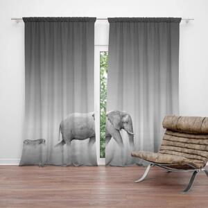 Sablio Závěs Slon a zebra: 2ks 140x250cm
