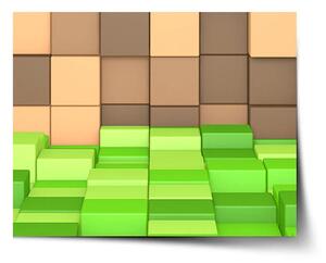 Sablio Plakát Blocks 3D - 60x40 cm