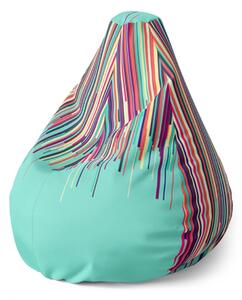 Sablio Sedací vak Pear Stékající barva - 70 x 95 x 15 cm