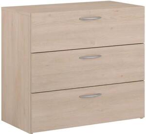Komoda - EASY LIFE - 3 zásuvky - dub - 78,2 x 69,3 x 40,8 - PARISOT