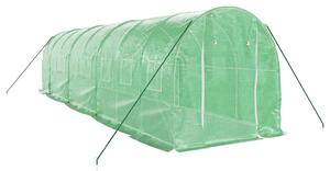 Skleník s ocelovým rámem zelený 16 m² 8 x 2 x 2 m