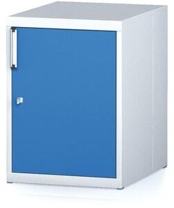Závěsná dílenská skříňka na nářadí k pracovním stolům MECHANIC, 480 x 600 x 662 mm, modré dveře