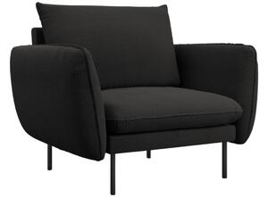 Cosmopolitan Design Černé bouclé křeslo Vienna