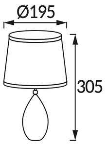 Strühm Moderní stolní lampa ROMA E14 GREY