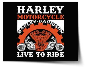 Sablio Plakát Harley-Davidson Live to ride - 60x40 cm