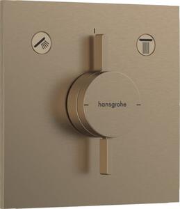 Sprchová a vanová baterie Hansgrohe DuoTurn E bez podomítkového tělesa kartáčovaný bronz 75417140