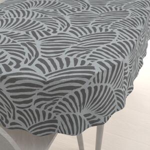 Biante Bavlněný oválný ubrus Sandra SA-805 Velký šedý abstraktní listový vzor 50x100 cm