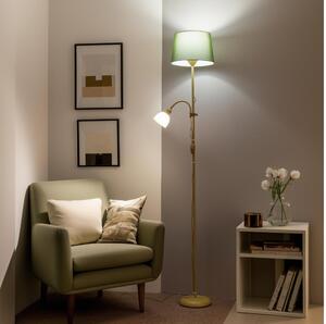 Brilagi - Stojací lampa CERIA 1xE27/100W/230V + 1xE14/25W zlatá/zelená
