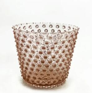 Sklárna Častolovice - Váza, Svícen, Květináč, Mísa 16cm - Hobnail - Ananas - měděná