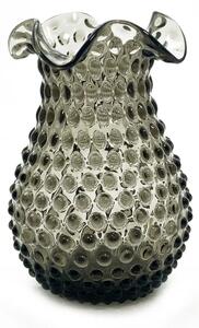 Sklárna Častolovice - Váza 21cm - Hobnail - Ananas - hnědý kouř