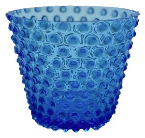 Sklárna Častolovice - Váza, Svícen, Květináč, Mísa 16cm - Hobnail – Ananas – akvamarín
