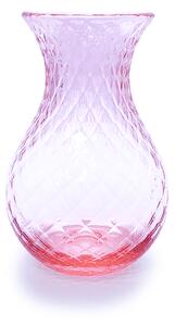 Sklárna Častolovice - Váza 25cm - Káro - růžová