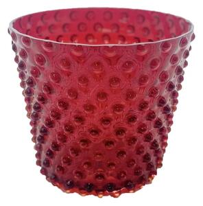 Sklárna Častolovice - Váza, Svícen, Květináč, Mísa 16cm - Hobnail – Ananas – granát