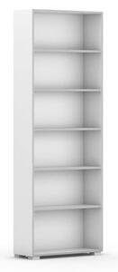 Knihovna SILVER LINE, bílá, 1 sloupec, 2230 x 800 x 400 mm