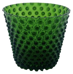 Sklárna Častolovice - Váza, Svícen, Květináč, Mísa 16cm - Hobnail – Ananas – zelená