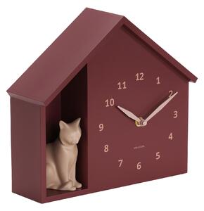 NÁSTĚNNÉ HODINY bordeaux 24.9/27 cm Karlsson - Nástěnné hodiny, Online Only