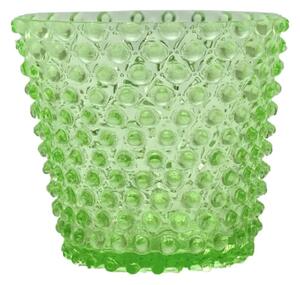 Sklárna Častolovice - Váza,Svícen,Květináč,Mísa 16cm - Hobnail – Ananas - uranová zeleň