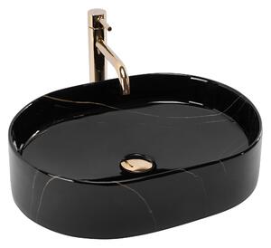 Umyvadlo na desku REA Nadia 50 Black Stone