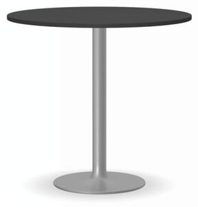 Konferenční stolek FILIP II, průměr 800 mm, šedá podnož, deska grafit
