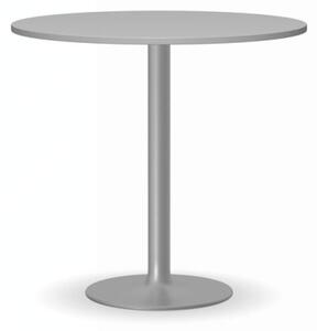 Konferenční stolek FILIP II, průměr 800 mm, šedá podnož, deska šedá