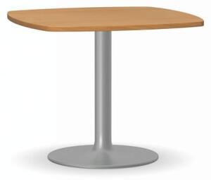 Konferenční stolek ZEUS II, 660x660 mm, šedá podnož, deska buk