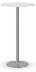 Koktejlový stůl OLYMPO II, průměr 600 mm, šedá podnož, deska bílá