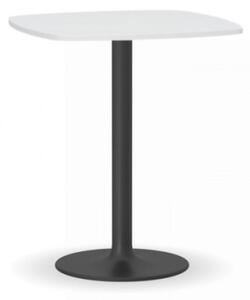 Konferenční stolek FILIP II, 660x660 mm, černá podnož, deska bílá