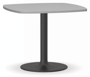 Konferenční stolek ZEUS II, 660x660 mm, černá podnož, deska šedá
