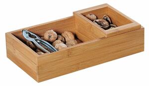 Kesper 62830 Miska na ořechy s louskáčkem hranatá, 30 x 16 x 7,5 cm