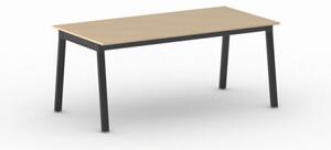Kancelářský pracovní stůl PRIMO BASIC, černá podnož, 1800 x 900 mm, buk