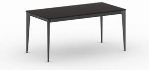 Kancelářský stůl PRIMO ACTION, černá podnož, 1600 x 800 mm, wenge
