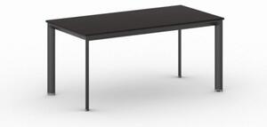 Kancelářský stůl PRIMO INVITATION, černá podnož, 1600 x 800 mm, wenge