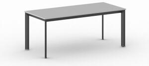 Kancelářský stůl PRIMO INVITATION, černá podnož, 1800 x 800 mm, šedá