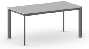 Kancelářský stůl PRIMO INVITATION, černá podnož, 1600 x 800 mm, šedá