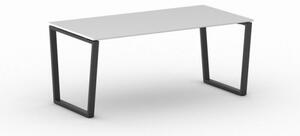 Kancelářský stůl PRIMO IMPRESS, černá podnož, 1800 x 900 mm, bílá