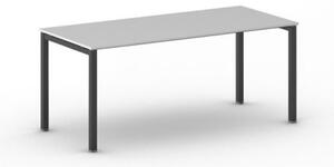 Stůl Square s černou podnoží 1800 x 800 x 750 mm, šedá