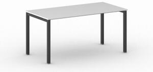 Stůl Square s černou podnoží 1600 x 800 x 750 mm, bílá