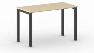 Stůl Square s černou podnoží 1200 x 600 x 750 mm, bříza