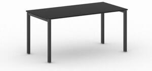 Stůl Square s černou podnoží 1600 x 800 x 750 mm, grafit