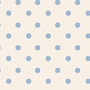 Vliesová tapeta na zeď, bílá, modrá, puntíky, 125522, Cath Kidstone