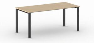 Jednací stůl INFINITY s černou podnoží 1800 x 900 x 750 mm, buk