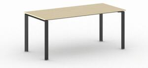 Jednací stůl INFINITY s černou podnoží 1800 x 900 x 750 mm, bříza