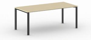 Jednací stůl INFINITY s černou podnoží 2000 x 900 x 750 mm, bříza