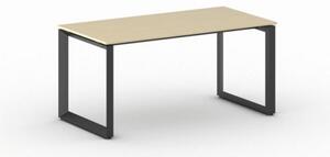 Kancelářský stůl PRIMO INSPIRE, černá podnož, 1600 x 800 mm, bříza