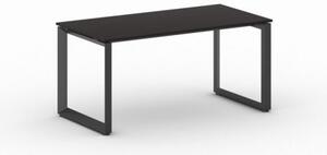 Kancelářský stůl PRIMO INSPIRE, černá podnož, 1600 x 800 mm, wenge