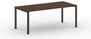 Jednací stůl INFINITY s černou podnoží 2000 x 900 x 750 mm, ořech